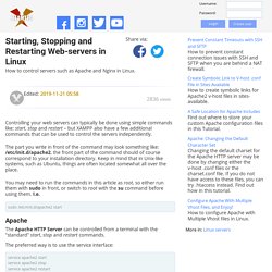 Starting, Stopping and Restarting Web-servers in Linux
