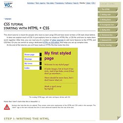 Starting with HTML + CSS