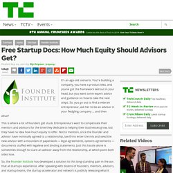 Free Startup Docs: How Much Equity Should Advisors Get?