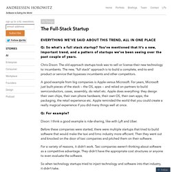 The Full-Stack Startup