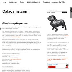 (The) Startup Depression « The Jason Calacanis Weblog