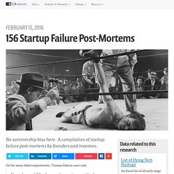 156 Startup Failure Post-Mortems