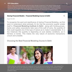 Startup Financial Models - Financial Modeling Course In Delhi