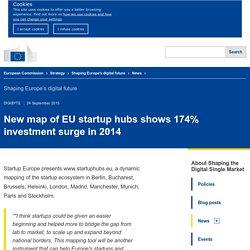 New map of EU startup hubs shows 174% investment surge in 2014