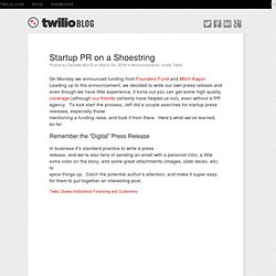 Startup PR on a Shoestring