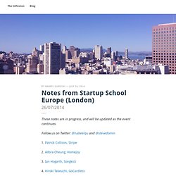 Notes from Startup School Europe (London) — The Inflexion
