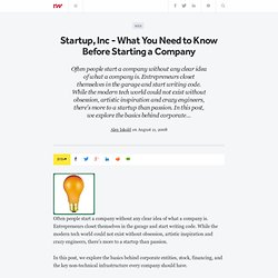 Startup, Inc - What You Need to Know Before Starting a Company