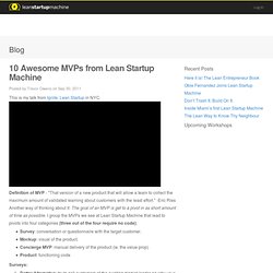 10 Awesome MVPs from Lean Startup Machine « Lean Startup Machine