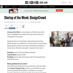 Startup of the Week: DesignCrowd (Wired UK) - Aurora
