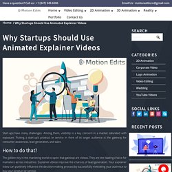 Why Startups Should Use Animated Explainer Videos