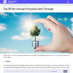 Top 20 des startups françaises dans l’énergie
