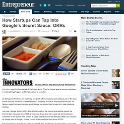 How Startups Can Tap Into Google's Secret Sauce: OKRs