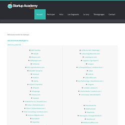 Toutes les startups du programme Startup Academy