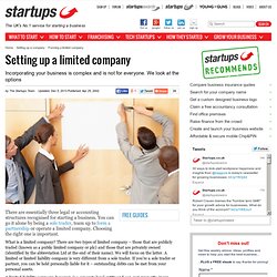Setting up a limited company - Startups