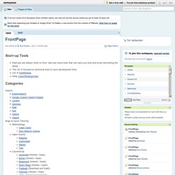 startuptools / FrontPage