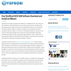 Free StarWind iSCSI SAN Software Download and Install on VMware