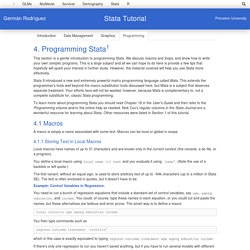 Programming Stata
