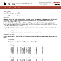 Stata Library: Panel Data Analysis using GEE