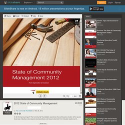 2012 State of Community Management