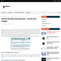 STATE INCOME TAX RETURN - STATE TAX FORMS