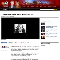 State Lawmakers Pass "Renee's Law"