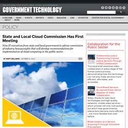 State and Local Cloud Commission Has First Meeting