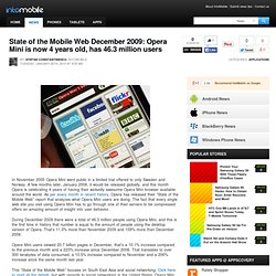State of the Mobile Web December 2009: Opera Mini is now 4 years old, has 46.3 million users