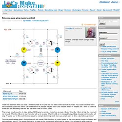 Tri-state one wire motor control