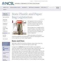 State Plastic and Paper Bag Legislation