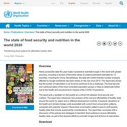 The state of food security and nutrition in the world 2020