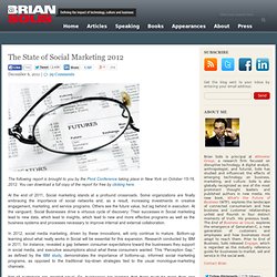 The State of Social Marketing 2011 – 2012