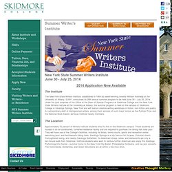 College: New York State Summer Writers Institute