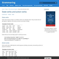 State verbs and action verbs