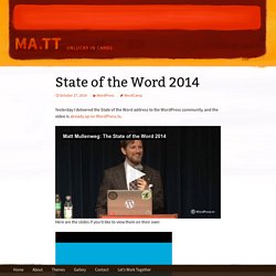 State of the Word 2014