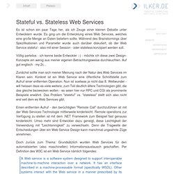 Stateful vs. Stateless Web Services