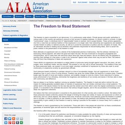 The Freedom to Read Statement