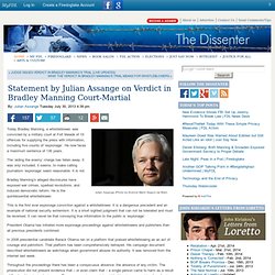 Statement by Julian Assange on Verdict in Bradley Manning Court-Martial