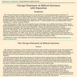 Chicago Statement on Biblical Inerrancy