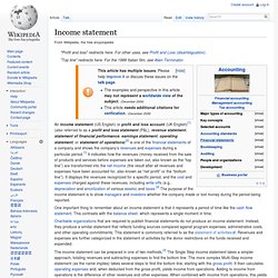 Income statement