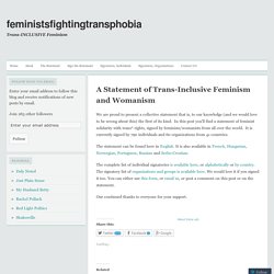 A Statement of Trans-Inclusive Feminism and Womanism