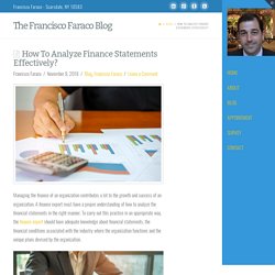 How To Analyze Finance Statements Effectively?