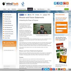 Mission Statements and Vision Statements - Leadership Techniques from MindTools