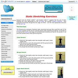 Static Stretching Exercises