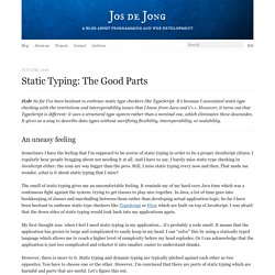 Static typing: the good parts - Jos de Jong