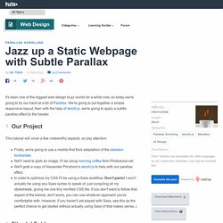 Jazz up a Static Webpage with Subtle Parallax