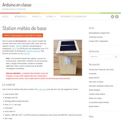 Station météo de base – Arduino en classe