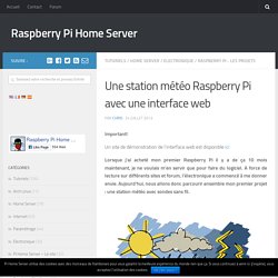 Une station météo Raspberry Pi avec une interface web
