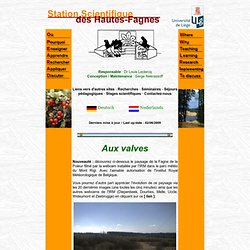 Station scientifique des Hautes-Fagnes : page d'accueil