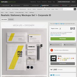 Realistic Stationery Mockups Set 1- Corporate ID