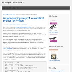 (re)announcing statprof, a statistical profiler for Python
